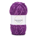 LindeHobby Fuzzy Chenille Gold Lurex 40 Purple