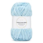 LindeHobby Fuzzy Chenille Gold Lurex 07 Baby blue