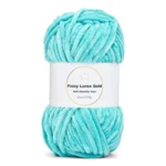 LindeHobby Fuzzy Chenille Gold Lurex 13 Teal