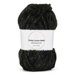 LindeHobby Fuzzy Chenille Gold Lurex 02 Black