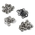 LindeHobby Snap Buttons, 20 pcs, 9.5 mm Black