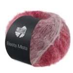 Lana Grossa Basta Mista 119 Burgundy/wine red/grey red/taupe/grey beige