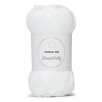 LindeHobby Cotton 8/8 – Natural Harmony, 10 balls 019 Bianco