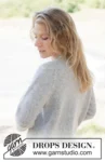 263-35 Silver Snuggle Cardigan by DROPS Design