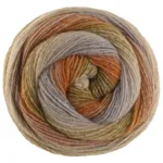 Lana Grossa Gomitolo Gala 4028 Sand/greige/rust/orange/green orange/khaki/reed green/light beige