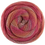 Lana Grossa Gomitolo Gala 4032 Grey purple/pink/tomato red/orange yellow