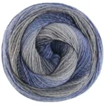 Lana Grossa Gomitolo Gala 4030 Mouse grey/grey/steel blue/navy blue/sapphire blue/light grey