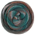Lana Grossa Gomitolo Gala 4036 Maroon/petrol/sea green/grey green/light grey
