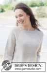 264-15 Frost Petal Sweater by DROPS Design