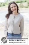 264-16 Frost Petal Cardigan by DROPS Design