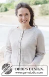 264-16 Frost Petal Cardigan by DROPS Design