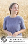 266-10 Lilac Serenade Top by DROPS Design