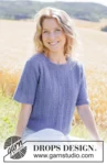 266-10 Lilac Serenade Top by DROPS Design