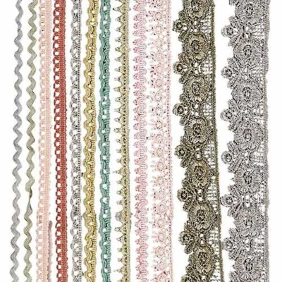 Decorative lace Ass. colors, 12 pcs