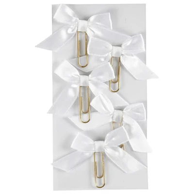 Metal clips with bow, 40 x 70 mm, 5 pcs