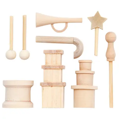Mini accessories Birch 2-5.5 cm, 9 pcs