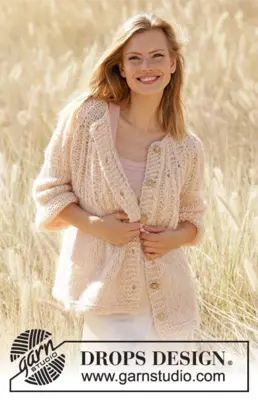 212-25 Summer Peach Jacket by DROPS Design