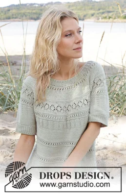 239-2 Green Grove Tee by DROPS Design