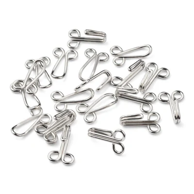 LindeHobby Hooks, Silver, 12 x 32 mm, 10 sets