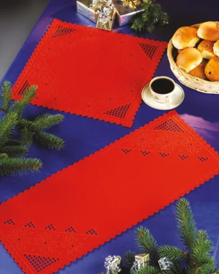 Embroidery Kit Red Hardanger 40 x 40 cm / 16 x 16 in