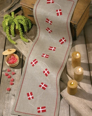 Embroidery Kit Birthday Table Runner 33 x 119 cm / 12.99 x 46.85 in