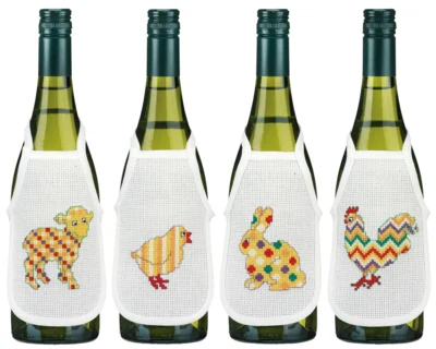 Embroidery Kit Easter in Check 10 x 15 cm / 3.94 x 5.91 in