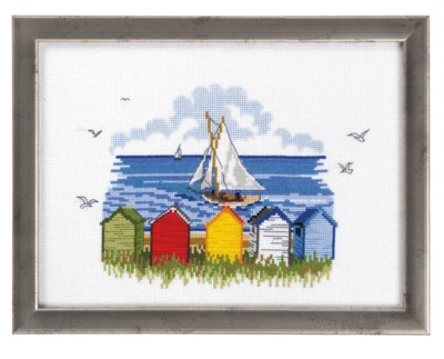 Embroidery Kit Sailing Ships from Land 21 x 29 cm / 8 x 11 in R5365