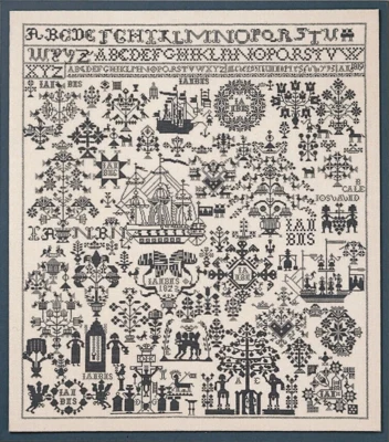 Embroidery Kit Sampler 65 x 72 cm / 26 x 28 in